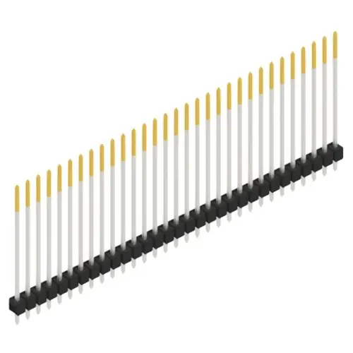 Markenprodukt Stiftleiste, 31-polig, RM 2.54 mm, gerade, schwarz, 10049058