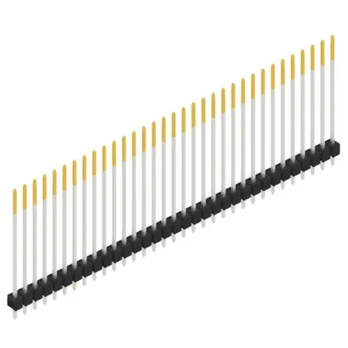 Stiftleiste, 33-polig, RM 2.54 mm, gerade, schwarz, 10049064 Top-Seller