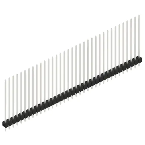 Garantierte Lieferung Stiftleiste, 35-polig, RM 2.54 mm, gerade, schwarz, 10049072