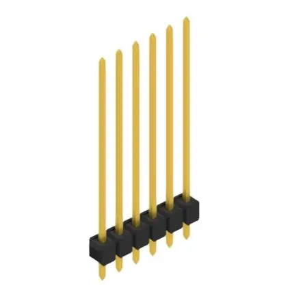 Sofort Bestellen Stiftleiste, 6-polig, RM 2.54 mm, gerade, schwarz, 10048974