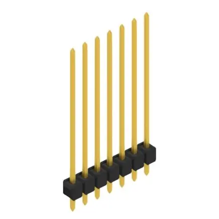 Billig Stiftleiste, 7-polig, RM 2.54 mm, gerade, schwarz, 10048977