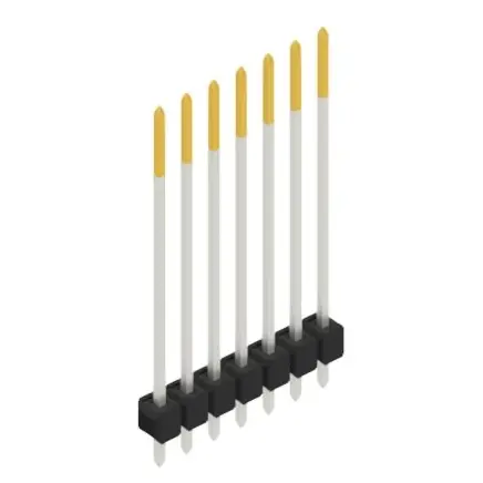 Stiftleiste, 7-polig, RM 2.54 mm, gerade, schwarz, 10048978 Schneller Versand