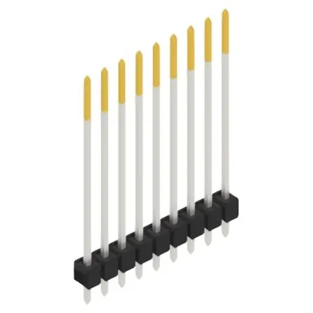 Preis Gesenkt Stiftleiste, 9-polig, RM 2.54 mm, gerade, schwarz, 10048985