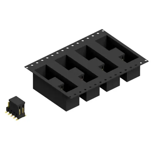 Stiftleiste, 10-polig, RM 2.54 mm, abgewinkelt, schwarz, SL11SMD04010GBTR Schnäppchen