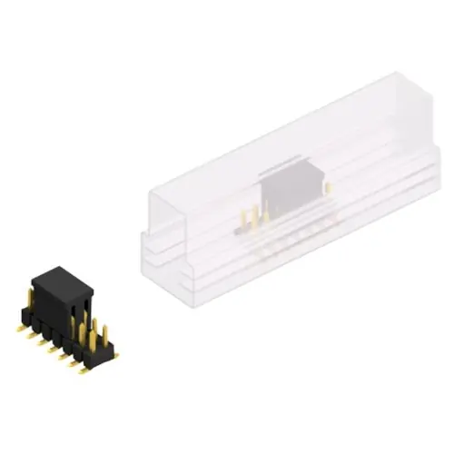 Stiftleiste, 14-polig, RM 2.54 mm, abgewinkelt, schwarz, SL11SMD04014GBSM Kostenloser Versand