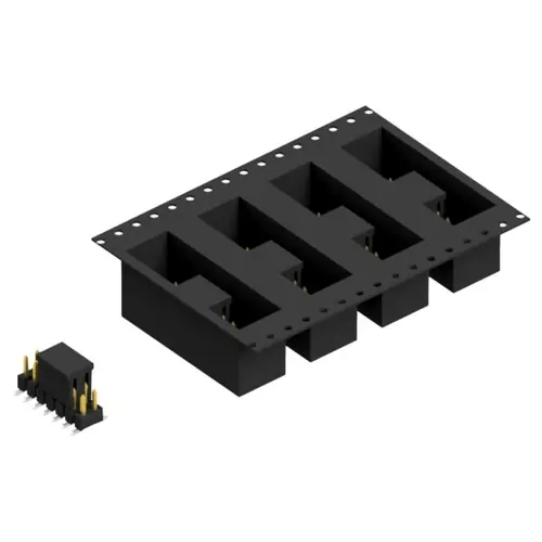 Stiftleiste, 14-polig, RM 2.54 mm, abgewinkelt, schwarz, SL11SMD04014SBTR Neue Kollektion