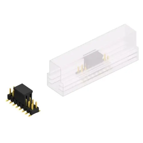 Markenware Stiftleiste, 16-polig, RM 2.54 mm, abgewinkelt, schwarz, SL11SMD04016GBSM