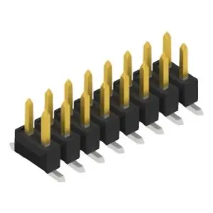 Stiftleiste, 16-polig, RM 2.54 mm, abgewinkelt, schwarz, 10049109 Schneller Versand