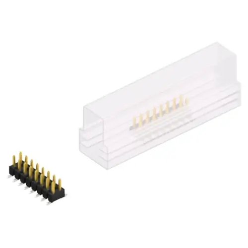 Stiftleiste, 16-polig, RM 2.54 mm, abgewinkelt, schwarz, SL11SMD04016SSM Abverkauf