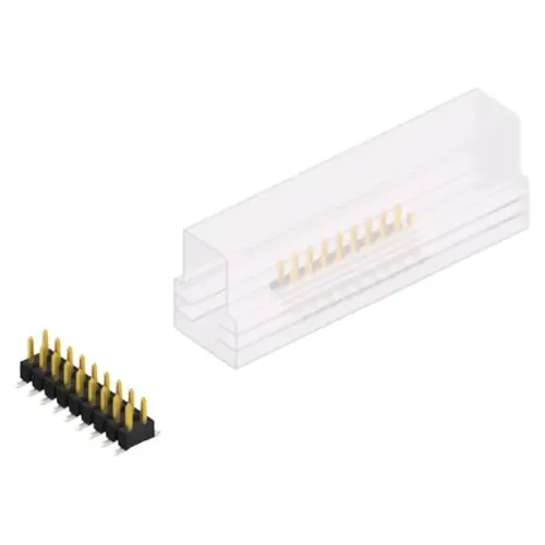 Stiftleiste, 18-polig, RM 2.54 mm, abgewinkelt, schwarz, SL11SMD04018SSM Top-Seller