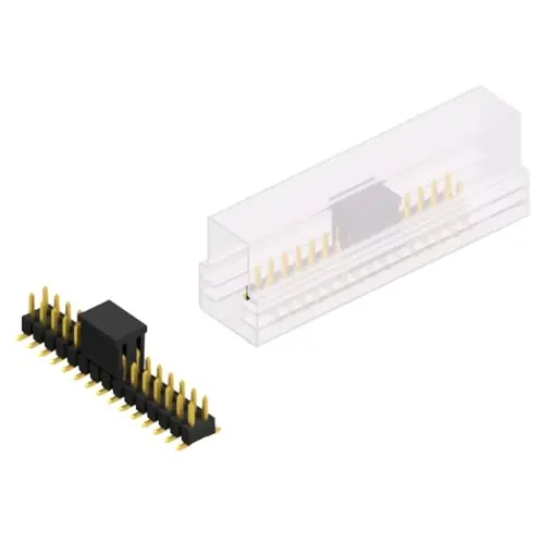 Billig Stiftleiste, 30-polig, RM 2.54 mm, abgewinkelt, schwarz, SL11SMD04030GBSM