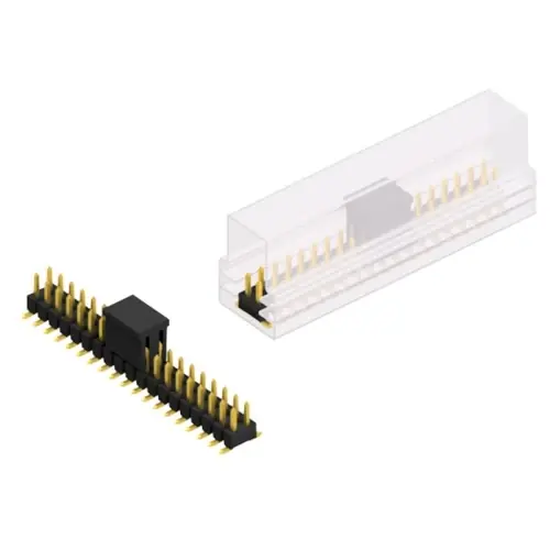 Stiftleiste, 38-polig, RM 2.54 mm, abgewinkelt, schwarz, SL11SMD04038GBSM Rabatt