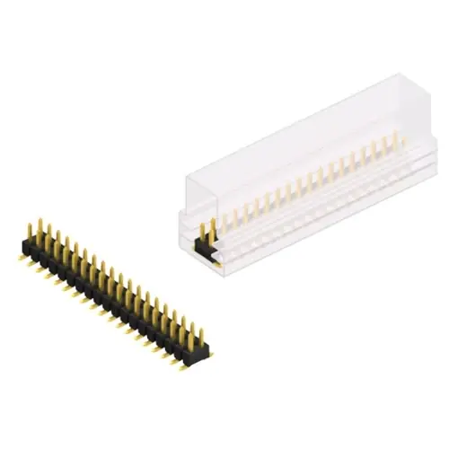 Stiftleiste, 38-polig, RM 2.54 mm, abgewinkelt, schwarz, SL11SMD04038GSM Finale Aktion