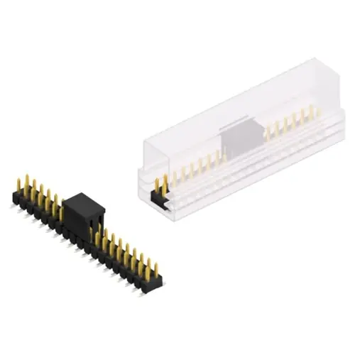 Saisonangebot Stiftleiste, 38-polig, RM 2.54 mm, abgewinkelt, schwarz, SL11SMD04038SBSM