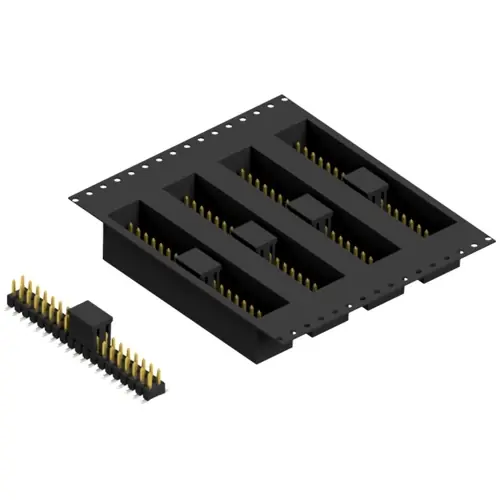 Kostenloser Rückversand Stiftleiste, 38-polig, RM 2.54 mm, abgewinkelt, schwarz, SL11SMD04038SBTR