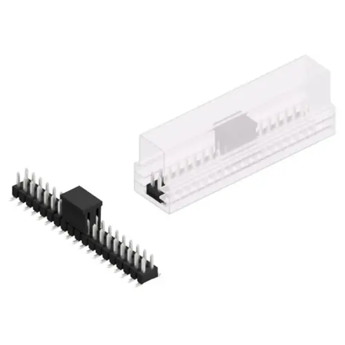 Mega-Angebot Stiftleiste, 38-polig, RM 2.54 mm, abgewinkelt, schwarz, SL11SMD04038ZBSM