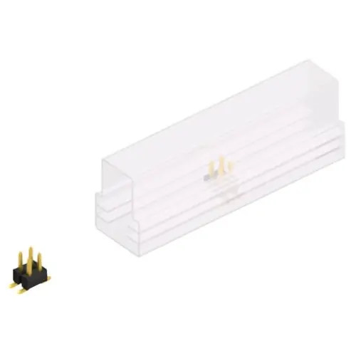 Gratis Versand Stiftleiste, 4-polig, RM 2.54 mm, abgewinkelt, schwarz, SL11SMD0404GSM