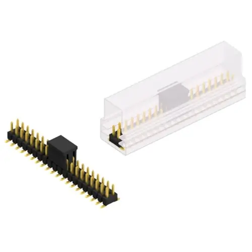 Expressversand Stiftleiste, 40-polig, RM 2.54 mm, abgewinkelt, schwarz, 10049147