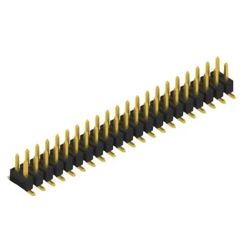Markenprodukt Stiftleiste, 42-polig, RM 2.54 mm, abgewinkelt, schwarz, SL11SMD04042G