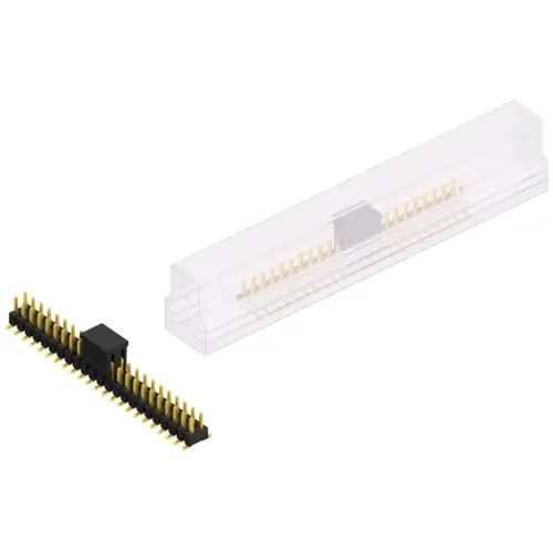 Expressversand Stiftleiste, 46-polig, RM 2.54 mm, abgewinkelt, schwarz, SL11SMD04046GBSM