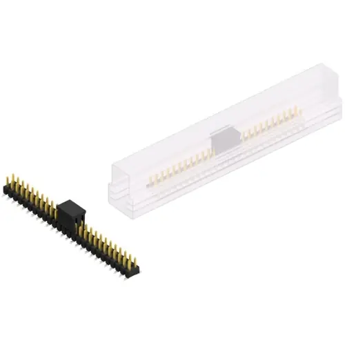 Bestpreis Stiftleiste, 52-polig, RM 2.54 mm, abgewinkelt, schwarz, SL11SMD04052SBSM