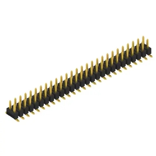 Zertifiziert Stiftleiste, 54-polig, RM 2.54 mm, abgewinkelt, schwarz, SL11SMD04054G