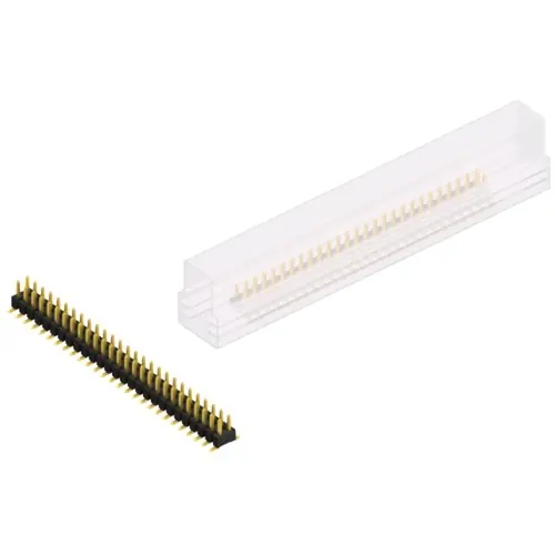 Meistverkauft Stiftleiste, 54-polig, RM 2.54 mm, abgewinkelt, schwarz, SL11SMD04054GSM