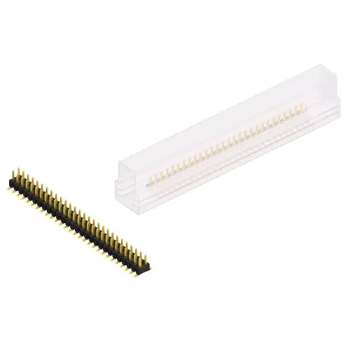 Billig Stiftleiste, 56-polig, RM 2.54 mm, abgewinkelt, schwarz, SL11SMD04056GSM