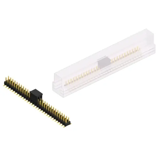 Stiftleiste, 58-polig, RM 2.54 mm, abgewinkelt, schwarz, SL11SMD04058GBSM Direktkauf