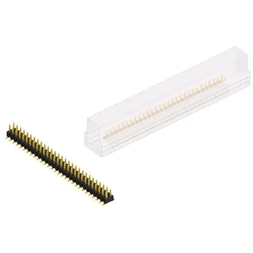 Abverkauf Stiftleiste, 58-polig, RM 2.54 mm, abgewinkelt, schwarz, SL11SMD04058GSM