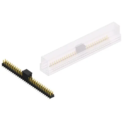 Aktuell Stiftleiste, 58-polig, RM 2.54 mm, abgewinkelt, schwarz, SL11SMD04058SBSM