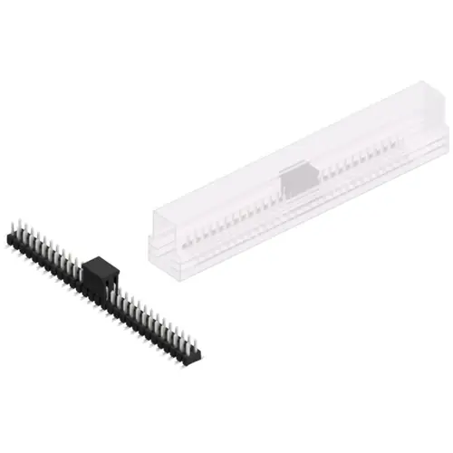 Stiftleiste, 58-polig, RM 2.54 mm, abgewinkelt, schwarz, SL11SMD04058ZBSM Kostenfreie Lieferung