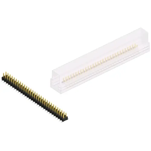 Stiftleiste, 60-polig, RM 2.54 mm, abgewinkelt, schwarz, SL11SMD04060SSM Letzte Chance