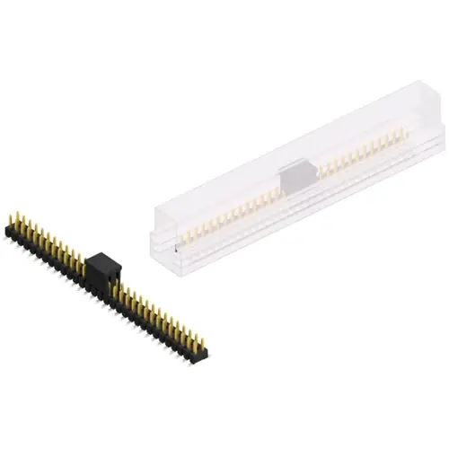 Stiftleiste, 62-polig, RM 2.54 mm, abgewinkelt, schwarz, SL11SMD04062SBSM Wochenendangebot