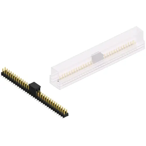 Stiftleiste, 64-polig, RM 2.54 mm, abgewinkelt, schwarz, SL11SMD04064SBSM Online Kaufen
