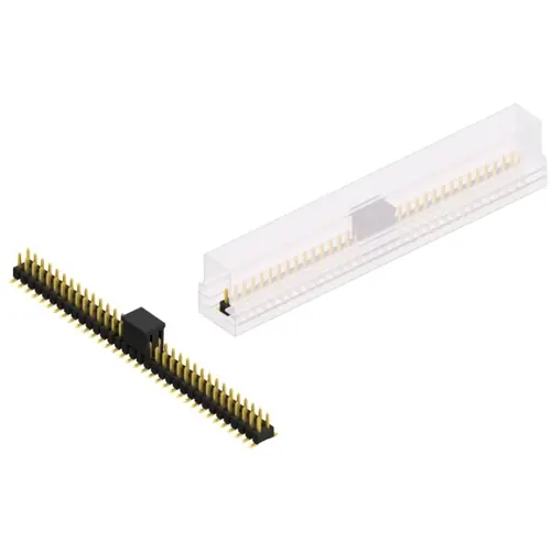 Stiftleiste, 68-polig, RM 2.54 mm, abgewinkelt, schwarz, SL11SMD04068GBSM Kostenloser Versand