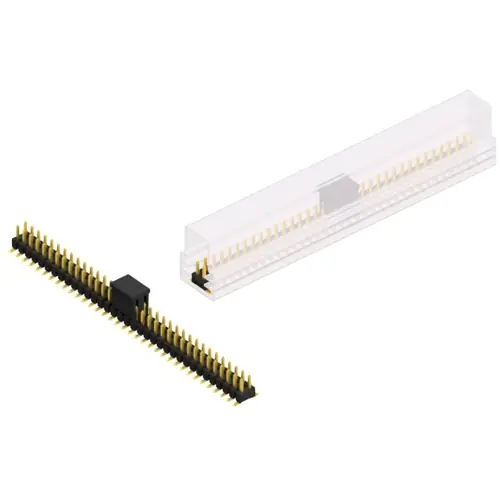 Sonderaktion Stiftleiste, 70-polig, RM 2.54 mm, abgewinkelt, schwarz, SL11SMD04070GBSM