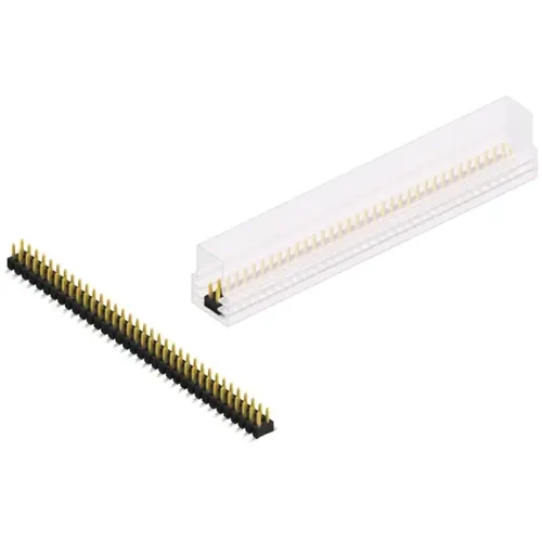 Zertifiziert Stiftleiste, 70-polig, RM 2.54 mm, abgewinkelt, schwarz, SL11SMD04070SSM