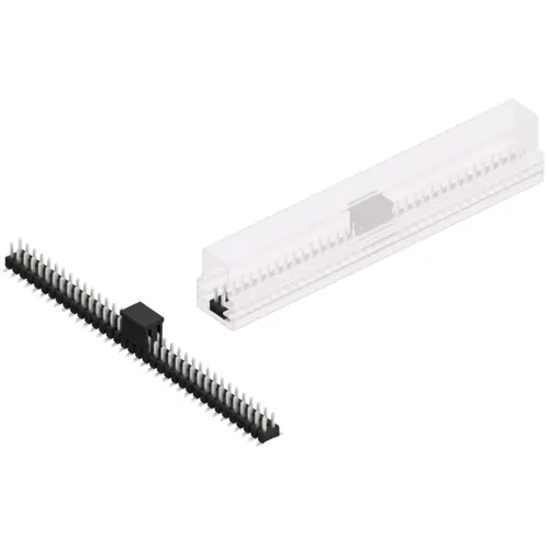 Stiftleiste, 72-polig, RM 2.54 mm, abgewinkelt, schwarz, SL11SMD04072ZBSM Zertifiziert