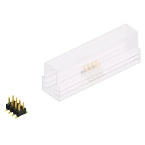 Stiftleiste, 8-polig, RM 2.54 mm, abgewinkelt, schwarz, SL11SMD0408GSM Top-Preis