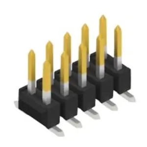 Stiftleiste, 10-polig, RM 2.54 mm, abgewinkelt, schwarz, 10049191 Expressversand