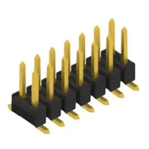 Preiswert Stiftleiste, 14-polig, RM 2.54 mm, abgewinkelt, schwarz, 10049211