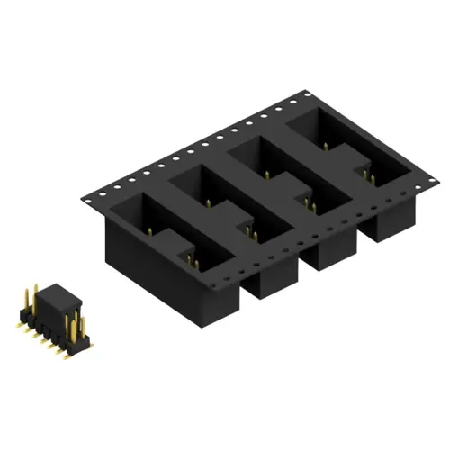 Neue Ware Stiftleiste, 14-polig, RM 2.54 mm, abgewinkelt, schwarz, 10049213