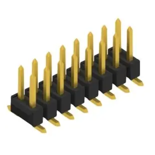 Stiftleiste, 16-polig, RM 2.54 mm, abgewinkelt, schwarz, 10049224 Kostenfreie Lieferung