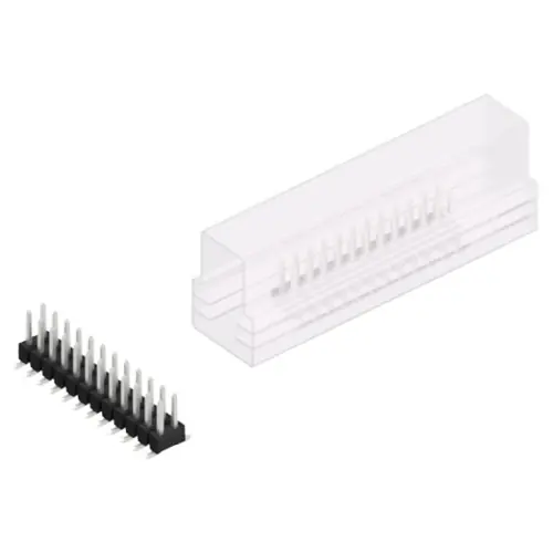 Echt Stiftleiste, 24-polig, RM 2.54 mm, abgewinkelt, schwarz, 10049286