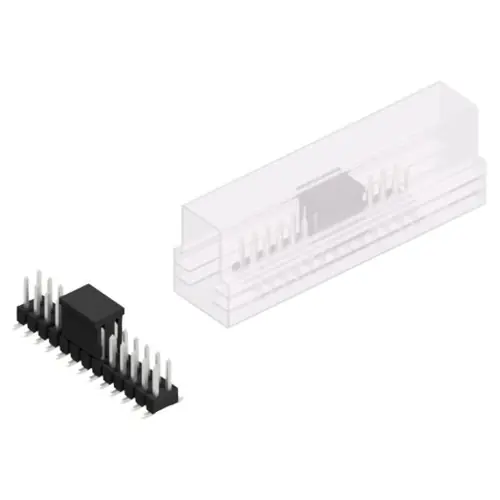 Stiftleiste, 26-polig, RM 2.54 mm, abgewinkelt, schwarz, 10049296 Schneller Versand