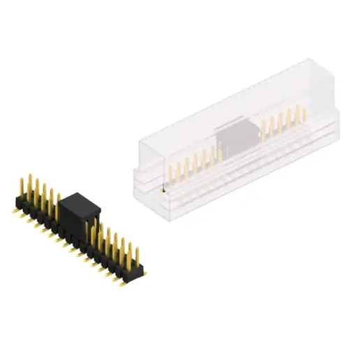 Stiftleiste, 32-polig, RM 2.54 mm, abgewinkelt, schwarz, 10049319 Super-Preis