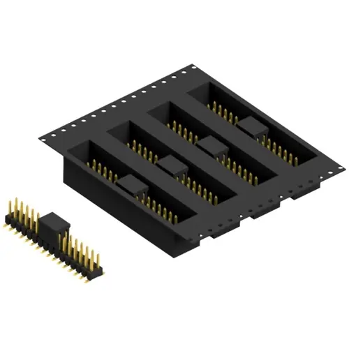 Stiftleiste, 32-polig, RM 2.54 mm, abgewinkelt, schwarz, SL11SMD05232GBTR Zertifiziert