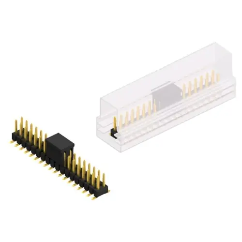 Stiftleiste, 36-polig, RM 2.54 mm, abgewinkelt, schwarz, 10049339 Jetzt Bestellen