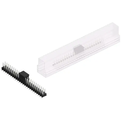 Kostenfreie Lieferung Stiftleiste, 48-polig, RM 2.54 mm, abgewinkelt, schwarz, SL11SMD05248ZBSM